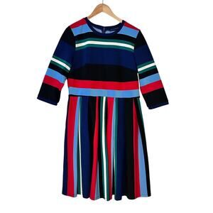 Eloquii Opposing Striped Knit Dress Womens Sz 16 Career Fit & Flare Old Money